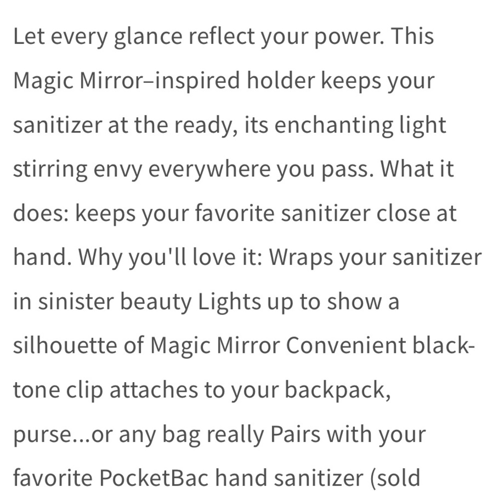 Disney Evil Queen Magic Mirror-Inspired Sanitizer Holder - Picture 3 of 3